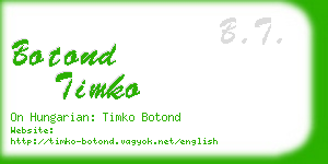 botond timko business card